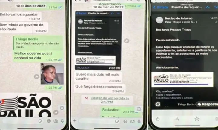 Contato em celular indica suspeito de liberar pouso do PCC no Palácio