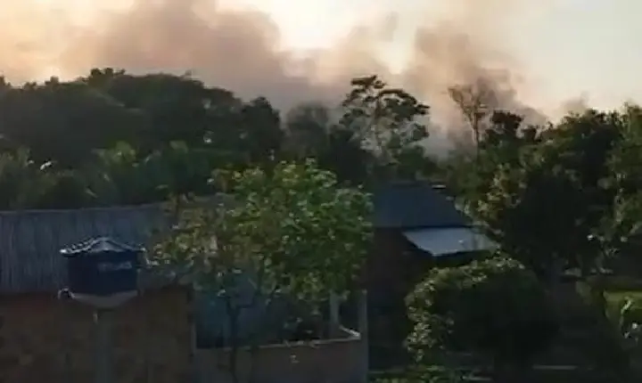 Incêndio é registrado em reserva indígena Pataxó no extremo sul da Bahia