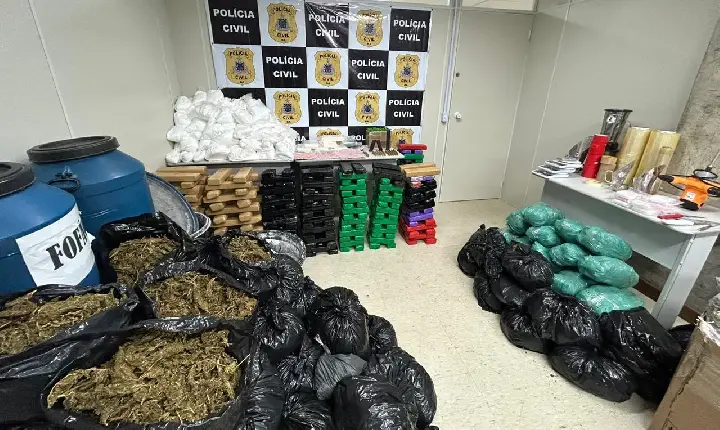 Polícia Civil desarticula laboratório de drogas em quarto de hotel