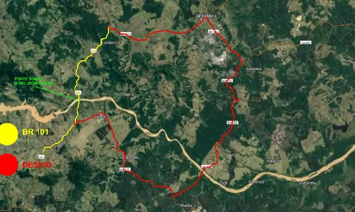 Ponte interditada sobre o Rio Jequitinhonha Afeta Transporte Rodoviário Nacional