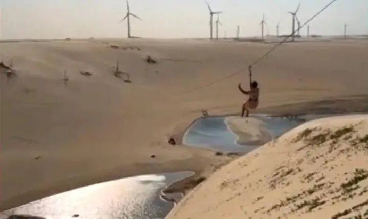 Turista morre momentos depois de compartilhar vídeo em tirolesa no Ceará