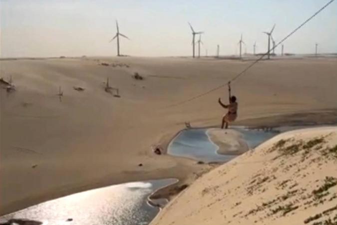 Turista morre momentos depois de compartilhar vídeo em tirolesa no Ceará