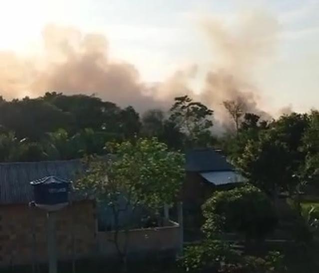 Incêndio é registrado em reserva indígena Pataxó no extremo sul da Bahia