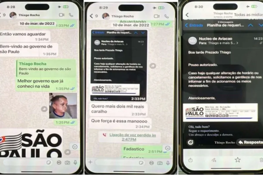 Contato em celular indica suspeito de liberar pouso do PCC no Palácio